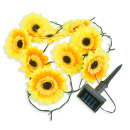 Șir de lumină solară - floare - 2 m - 20 LED-uri alb cald