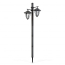 Lampă solară LED - felinar - 137 cm - negru - alb rece
