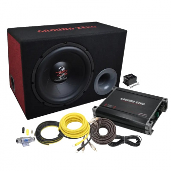 Carcasă încărcată cu subwoofer ventilat de 30 cm / 12 inchi cu amplificator separat KIT BAS GZ 12.300X-II