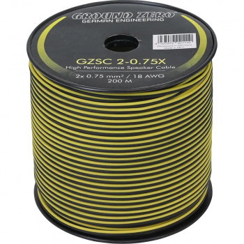 Cabluri difuzor 2 x 0,75 mm² Ground Zero GZSC 2-0,75X, rola 200m