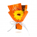 Decor cu floare artificială - floarea-soarelui - 17 x 11 x 3 cm
