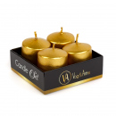 Set de lumânări – auriu, fără parfum – 4 x 45 g
