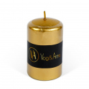 Lumânare cilindrică – aurie, fără parfum – 130 g