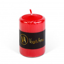 Lumânare cilindrică – roșie, fără parfum – 130 g