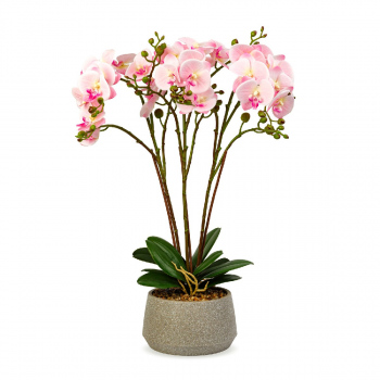 Decorațiune cu plantă artificială – Orhidee roz – 58 cm