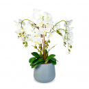 Decorațiune cu plantă artificială – Orhidee albă – 83 cm