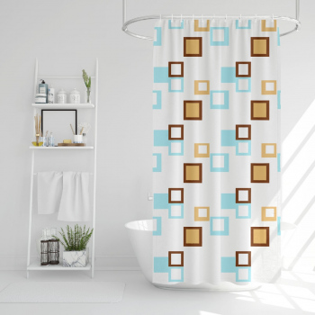 Set perdea de duș cu burete de baie – 180 x 180 cm