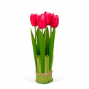 Plantă artificială decorativă - Lalea roșie - 26 x 6,5 cm