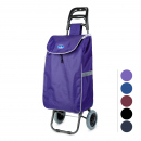 Troler de cumpărături cu roți – 100 x 36 x 25 cm, 30 kg, poliester, 5 culori