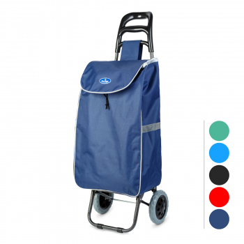 Troler de cumpărături cu roți – 100 x 36 x 25 cm, 30 kg, poliester, 5 culori