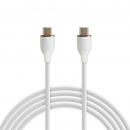 Cablu de date Type-C / Type-C, 1 m, 3A, 60W, alb, cu înveliș siliconic