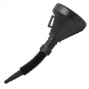 Pâlnie pentru combustibil, cu filtru metalic, 36 cm, cu tub flexibil