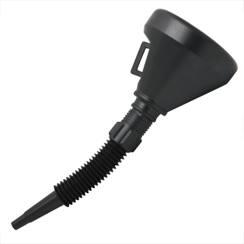 Pâlnie pentru combustibil, cu filtru metalic, 36 cm, cu tub flexibil