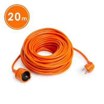Cablu prelungitor de rețea tip oscilant – 20 m, 3 x 1,5 mm², portocaliu