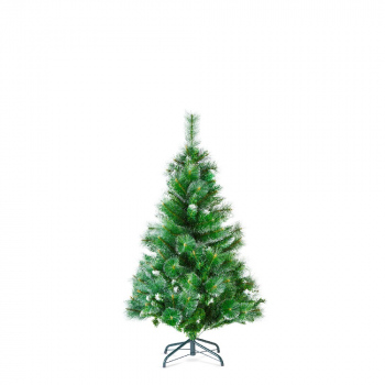 Brad artificial – 120 cm – cu ramuri dese – PVC – înzăpezit