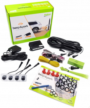 Kit 4 senzori de parcare cu avertizare sonora VALEO 632200, 12V, montare fata sau spate, compatibil cu vehicule cu carlige de remorcare