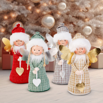Figurină decorativă Crăciun – Îngeraș textil – 30 cm – 4 modele