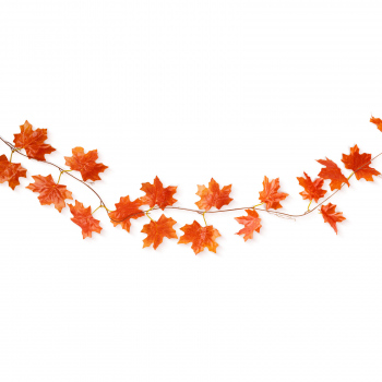 Ghirlandă decorativă de toamnă cu frunze – 240 cm – roșu, portocaliu, galben