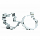 Set 2 forme metalice pentru prăjituri – frunză și dovleac – 8 cm