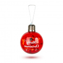 Glob de Crăciun cu LED RGB – transparent – plastic – 8 cm – pe baterii LR44
