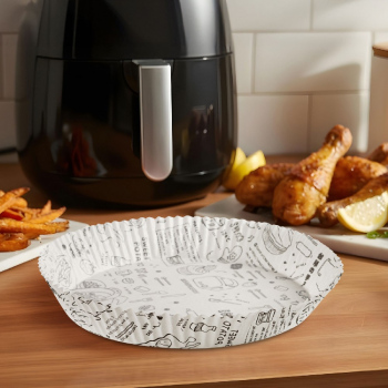 Hârtie de coacere pentru Air Fryer - Rotundă, 23 cm - 50 Bucăți/Pachet