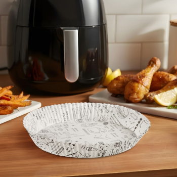 Hârtie de Coacere pentru Air Fryer - Rotundă, 20 cm - 50 Bucăți/Pachet