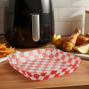 Hârtie de Coacere pentru Air Fryer - Cu Model în Carouri, Pătrată, 23 x 23 cm - 50 Bucăți/Pachet