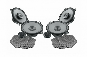 Pachet audio complet fata spate dedicat Dacia Logan 1 (2004 - 2012) cu difuzoare Hertz