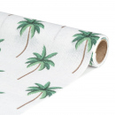 Traversă de masă decorativă – 180 x 28 cm – 70% poliester, 30% bumbac – model palmier