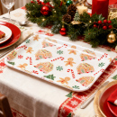 Tăviță decorativă – plastic – 36 x 26 cm – model căsuță cu turtă dulce