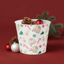 Ghiveci decorativ metalic – model căsuță din turtă dulce – Ø13 x 11 cm