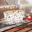 Coș decorativ din metal – model căsuță din turtă dulce – 19 x 11,5 x 9,5 cm