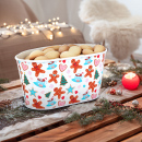 Coș decorativ din metal – model turtă dulce – 19 x 11,5 x 9,5 cm