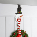 Suport metalic pentru coroniță sau decorațiune de ușă – model om de zăpadă – 38 cm