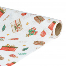 Frunner decorativ de masă – 180 x 28 cm – 70% poliester, 30% bumbac – model cadouri, alb Frunner decorativ de masă – 180 x 28 cm – 70% poliester, 30% bumbac – model cadouri, alb