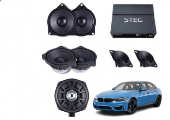 Pachet sistem audio Plug&Play Steg dedicat BMW Basic BM4C BM4C + Amplificator Steg SDSP 6 + Conectica dedicata