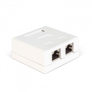 Priza dublă perete FTP CAT6 - 8P8C (RJ45) - Montaj la suprafață