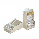 Mufă RJ45 FTP CAT6 Pass-Through - 8P8C Metalică