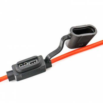 Set suport siguranță auto etanșe Carguard - 5 buc – cablu 23 cm cupru 1 mm² – max 20A