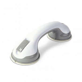 Mâner de sprijin pentru baie cu ventuze – 30 cm – alb – max 50 kg
