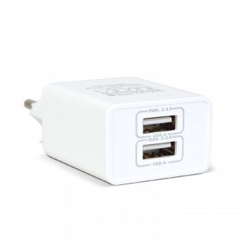 Adaptor de Încărcare USB 5V 2.4A - Alb