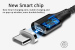 CABLU DATE INCARCARE 2IN1 FAST CHARGE 3.0 USB LA MICRO USB/TYPE-C 1.5M 5A ROSU - 02799