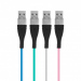 Delight - Cablu de date - iPhone "lightning", 2 m, silicon, 4 culori