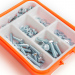 HANDY - Set de şuruburi metrice, 2 mărimi - şurub, şaibă, piuliţă - 90 piese / cutie