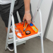 HANDY - Tavă cauciuc pentru unelte, cu compartimente şi riglă - 26 x 23,5 x 2,5 cm