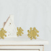 Decor de Crăciun - fulg de nea - auriu - 7 x 7 cm - 5 buc / pachet