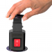 Distribuitor electric ascuns - 3 prize - negru lucios - Delight