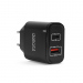 Adaptor de rețea USB + Type-C PD20W cu încărcare rapidă - negru