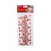 Cleme de Crăciun cu panglică - Moș Crăciun - 22 x 35 mm - 18 buc, 2 m / pachet