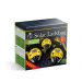 Buburuza solara - Galben - 14,5 x 12 x 6 cm - 6 LED-uri alb cald